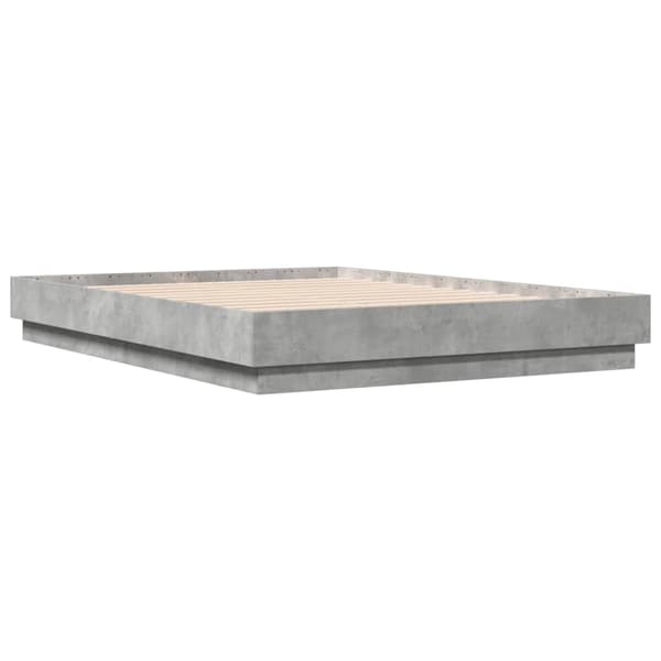 vidaXL Sängram betonggrå 120x190 cm konstruerat trä Grå