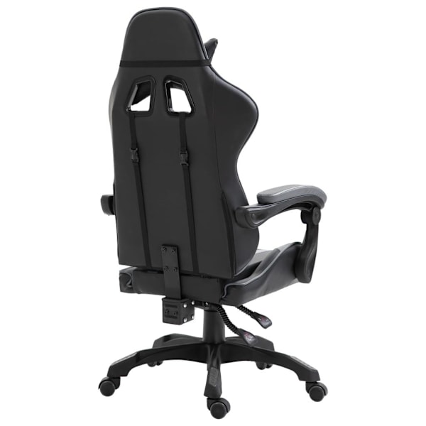 vidaXL Gamingstol grå konstläder grå