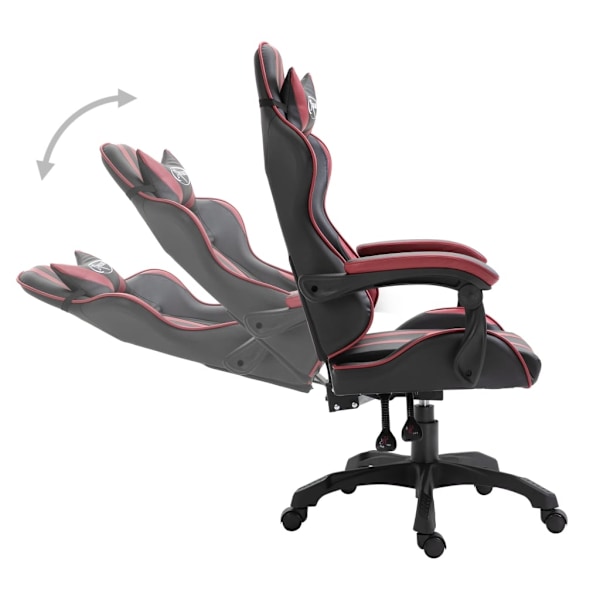 vidaXL Gamingstol vinröd konstläder Röd