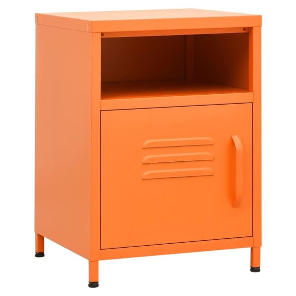 vidaXL Sängbord orange 35x35x51 cm stål Orange
