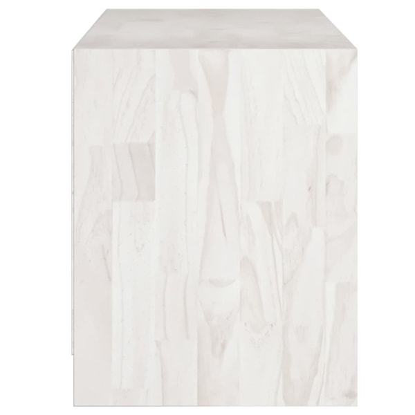 vidaXL Tv-bänk vit 104x33x41 cm massiv furu Vit