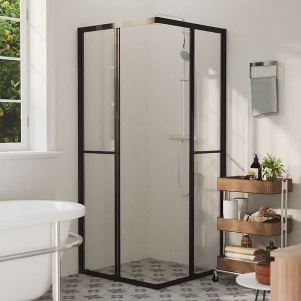vidaXL Duschvägg ESG 80x80x180 cm Transparent
