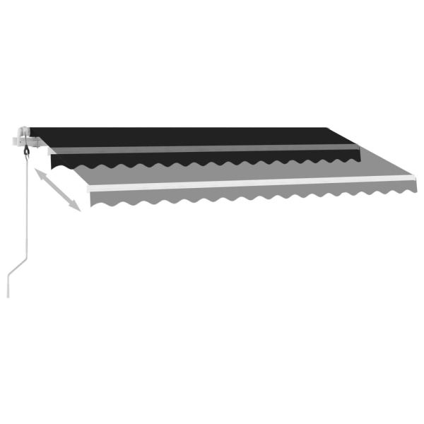 vidaXL Automatisk markis med vindsensor & LED 400x300 cm antracit Antracit