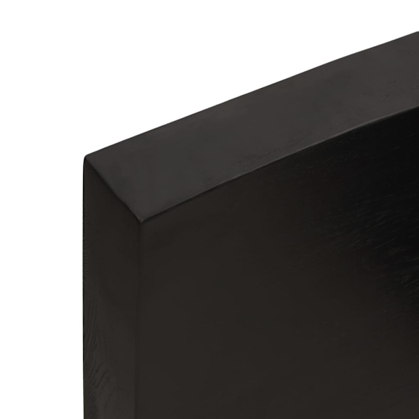 vidaXL Bordsskiva mörkbrun 160x40x(2-6) cm behandlad massiv ek Brun
