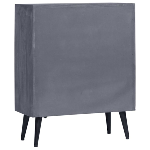 vidaXL Skänk massivt mangoträ 60x30x76 cm grå