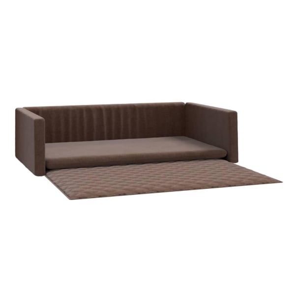 vidaXL Hundbädd för bil brun 110x70 cm linnelook Brun