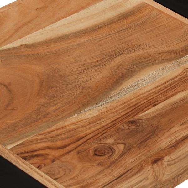 vidaXL Satsbord 3 st massivt trä med sheshamfinish Brun