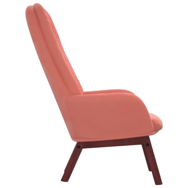 vidaXL Vilstol rosa sammet Rosa