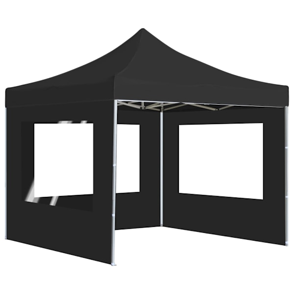 vidaXL Hopfällbart partytält med väggar aluminium 2x2 m antracit Antracit