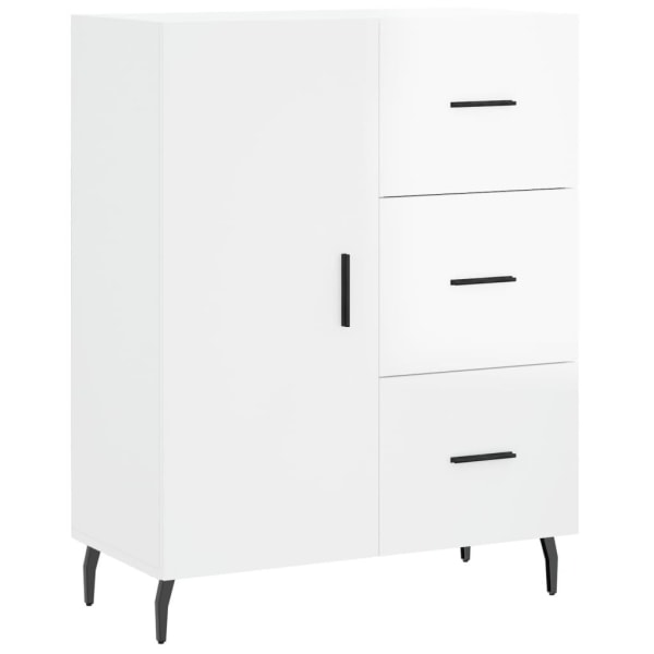 vidaXL Högskåp högglans vit 69,5x34x180 cm konstruerat trä Vit