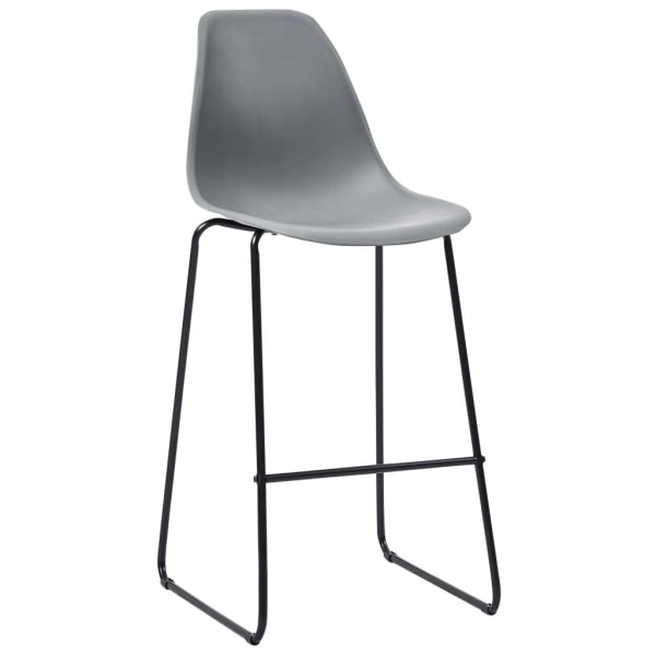 vidaXL 281504  Bar Stools 4 pcs Grey Plastic grå