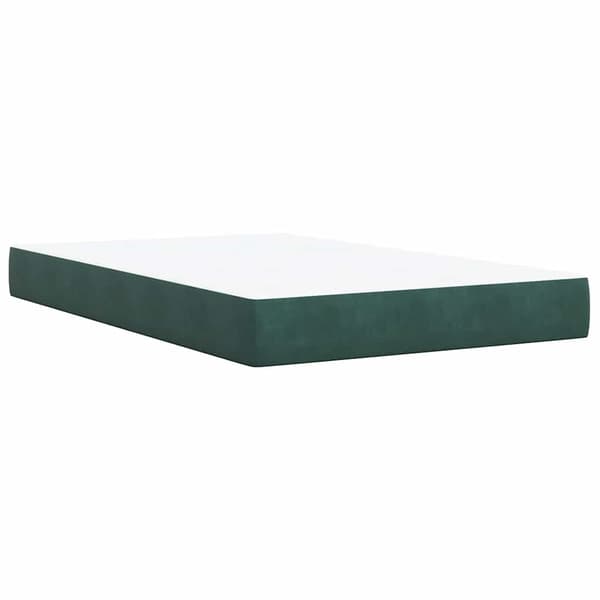 vidaXL Ramsäng med madrass mörkgrön 120x190 cm sammet Grön