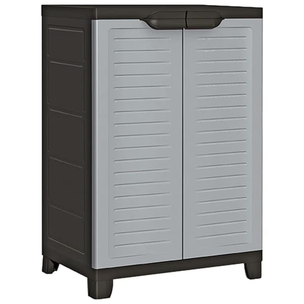 vidaXL Plastskåp 65x45x97 cm grå