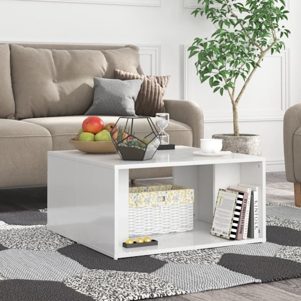 vidaXL Soffbord 4 delar vit högglans 33x33x33 cm konstruerat trä Vit