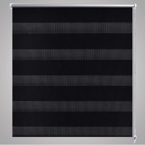 vidaXL Rullgardin randig svart 100 x 175 cm transparent Svart