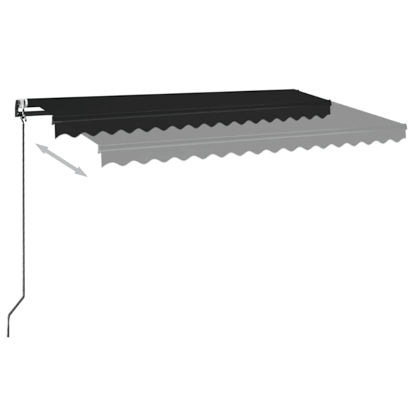 vidaXL Markis automatiskt infällbar 450x350 cm antracit Antracit