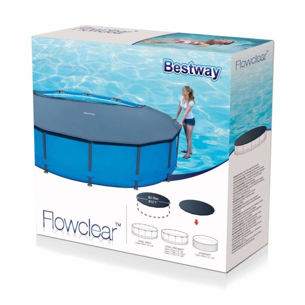 Bestway Poolöverdrag Flowclear 366 cm Antracit