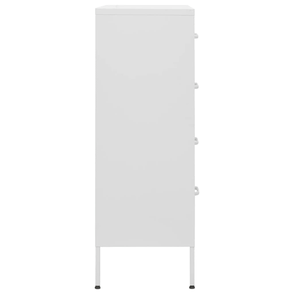 vidaXL Byrå vit 80x35x101,5 cm stål Vit
