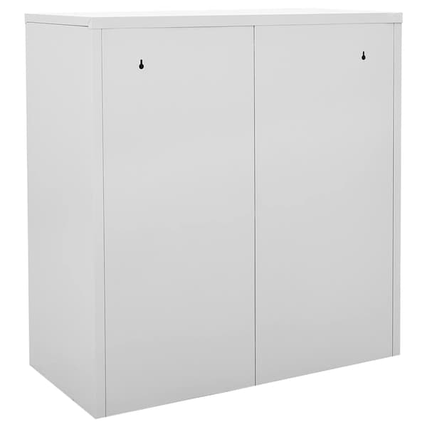 vidaXL Förvaringsskåp 2 st ljusgrå 90x45x92,5 cm stål grå