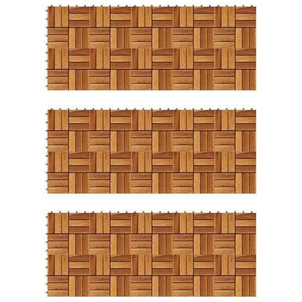vidaXL Balkongplattor i akaciaträ 30 x 30, st Brun