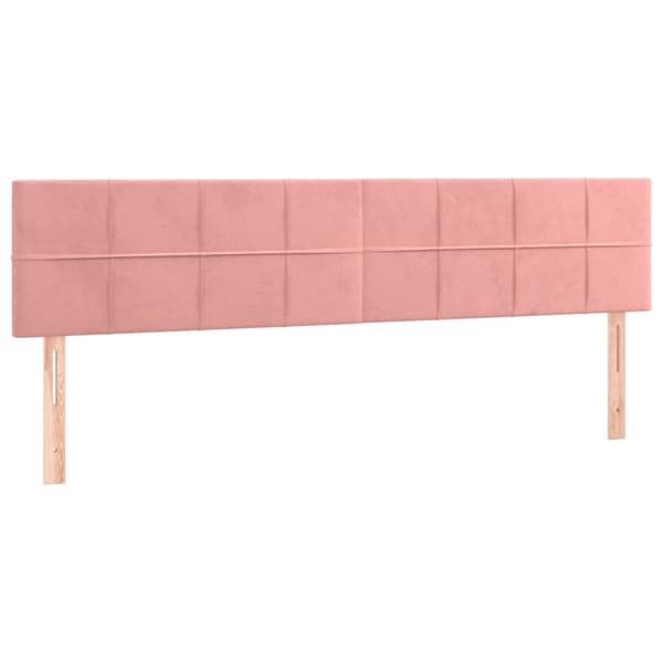 vidaXL Ramsäng med madrass rosa 180x200 cm sammet Rosa