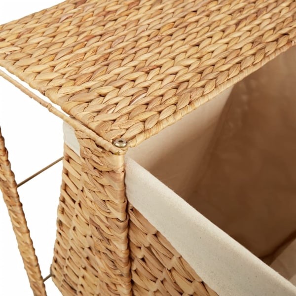 vidaXL Tvättkorg 44x34x64 cm vattenhyacint Brun