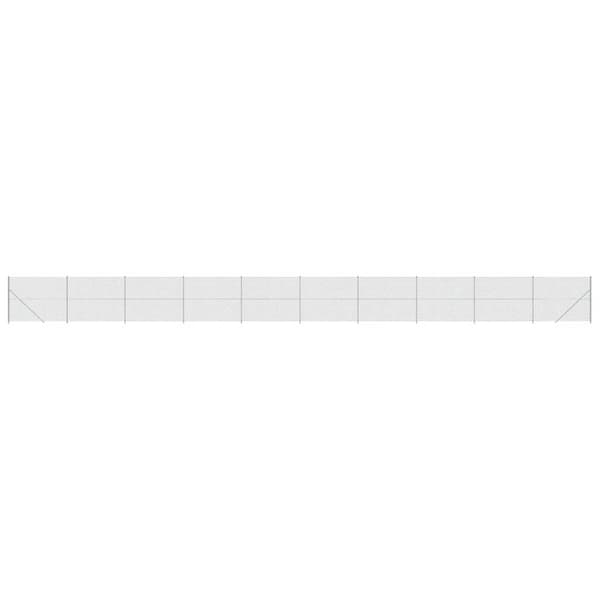 vidaXL Gunnebostängsel med stolpsko silver 2x25 m Silver