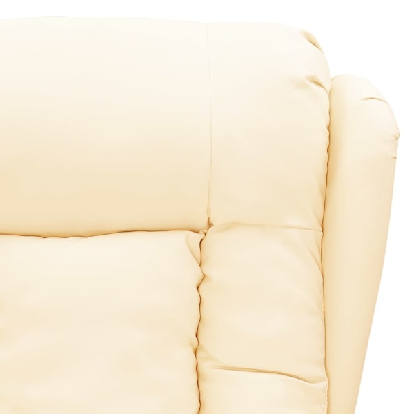 vidaXL Reclinerfåtölj gräddvit konstläder Creme