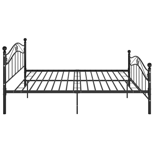 vidaXL Sängram utan madrass svart metall 180x200 cm Svart