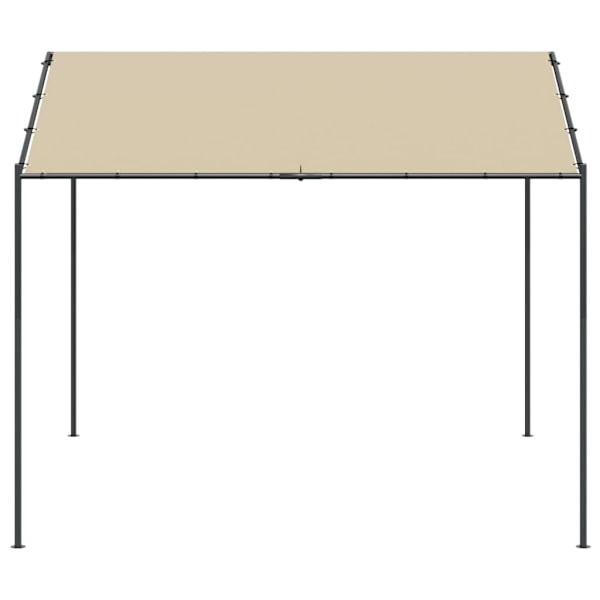 vidaXL Paviljong beige 3x3 m stål och tyg Beige