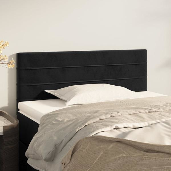 vidaXL Sänggavel svart 80x5x78/88 cm sammet Svart