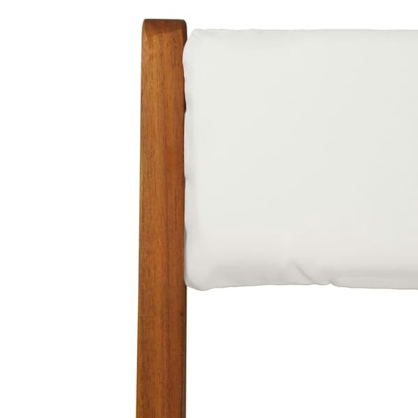 vidaXL | Bistroset | 2 pcs Varm träton Massivt Akaciaträ & Polyester Brun