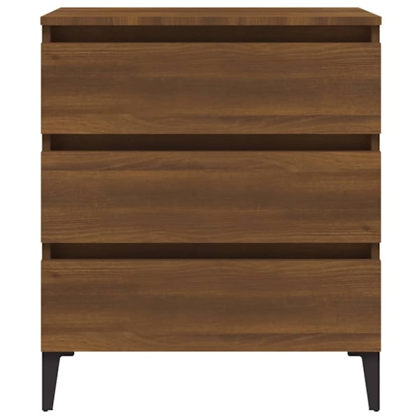 vidaXL Byrå brun ek 60x35x69 cm konstruerat trä Brun