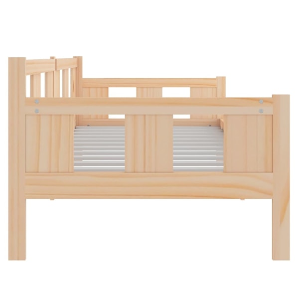 vidaXL Dagbädd massiv furu 90x200 cm Brun