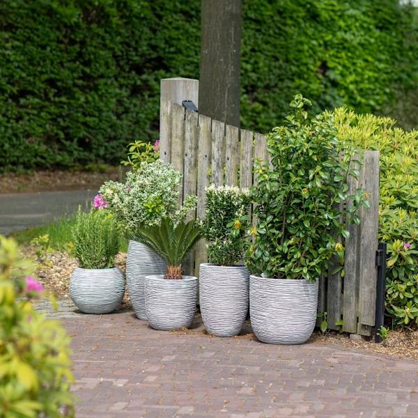 Capi Blomkruka Nature Rib 43x41 cm elfenben KOFI933 Vit