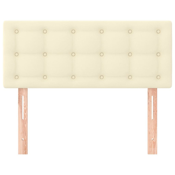 vidaXL Sänggavel gräddvit 100x5x78/88 cm konstläder Kräm