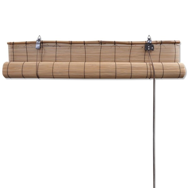 vidaXL Rullgardin i bambu 140 x 160 cm brun Brun