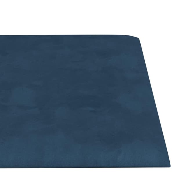 vidaXL Väggpaneler 12 st blå 30x15 cm sammet 0,54 m² Blå