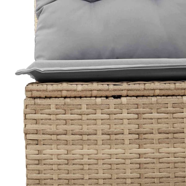 vidaXL Trädgårdsoffset med kudde 13 pcs Beige och Ljusgrå Beige