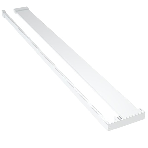 vidaXL Duschvägg med hylla krom 80x195 cm ESG-glas&aluminium Silver