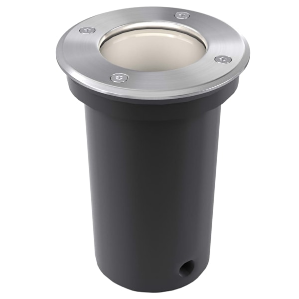 vidaXL Markbelysning rund 3-pack Silver