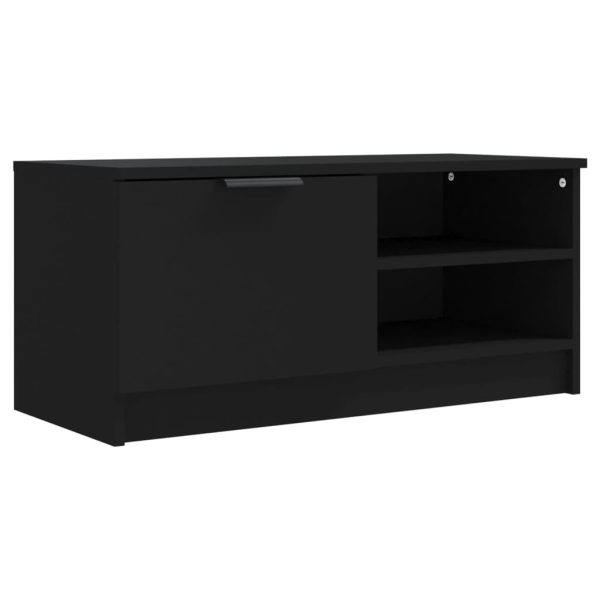 vidaXL Tv-bänk 2 st svart 80x35x36,5 cm konstruerat trä Svart
