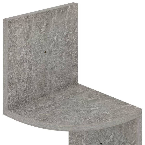 vidaXL Vägghylla hörn betonggrå 19x19x123 cm konstruerat trä grå