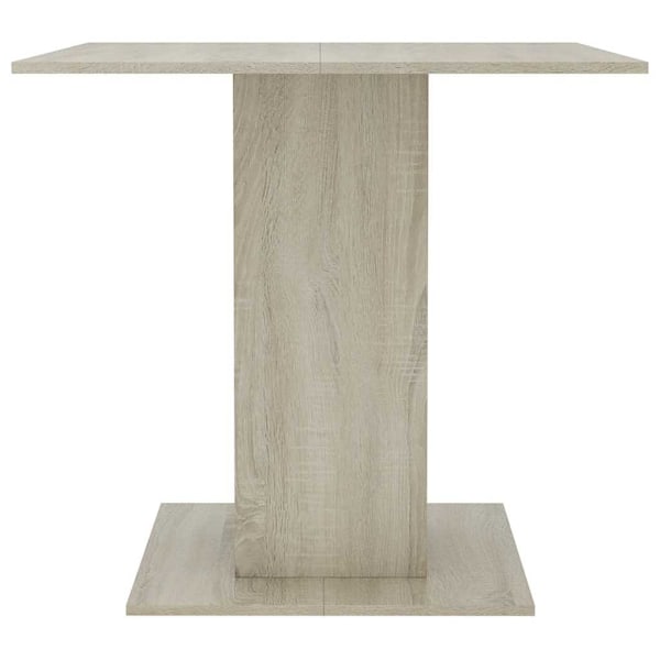 vidaXL Matbord sonoma-ek 80x80x75 cm spånskiva Brun