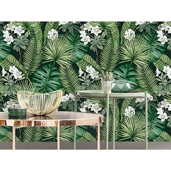 DUTCH WALLCOVERINGS Tapet Eden svart och mörkgrön multifärg