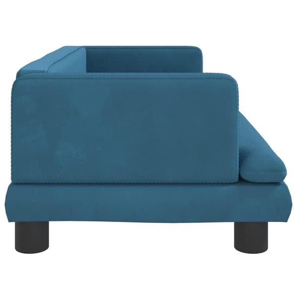 vidaXL Barnsoffa blå 80x45x30 cm sammet Blå