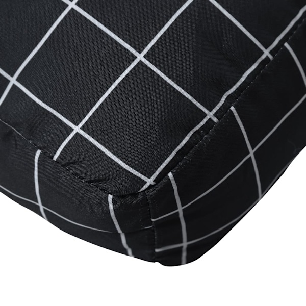 vidaXL Palldynor 2 st svartrutig tyg Flerfärgsdesign
