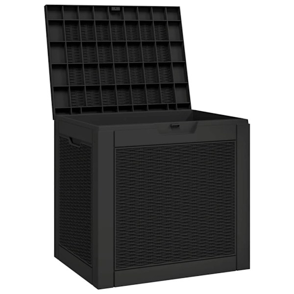 vidaXL Dynbox svart 55,5x43x53 cm polypropen Svart