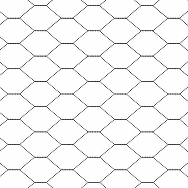 vidaXL Utomhus hexagonal stängsel med stolpe 10 x 0,6 m Grå Mesh Grå