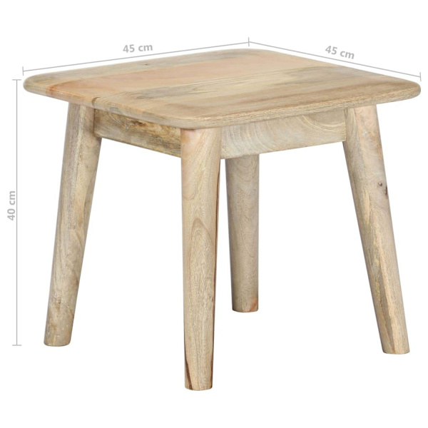 vidaXL Soffbord 45x45x40 cm massivt mangoträ Brun